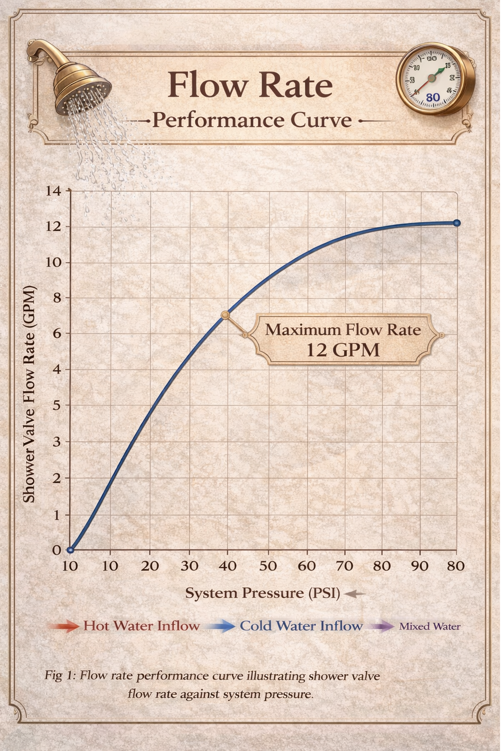 Flow rate performance curve